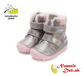 Dievčenské zimné kožušinové topánky čižmy D.D. Step Champagne Vtáčik 071-52381A