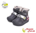 Dievčenské zimné kožušinové topánky čižmy D.D. Step Dark Grey Vtáčik 071-52381B