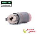 Dievčenské zimné kožené topánky D.D. Step Grey Vtáčiky 082-52314B