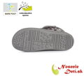 Dívčí zimní barefoot boty DD Step Stříbrné s vločkou 063-915 AM