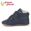 Detské zimné kožené topánky capačky Froddo Prewalkers Furry Dark Blue