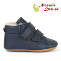 Detské zimné kožené topánky capačky Froddo Prewalkers Furry Dark Blue