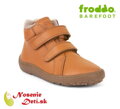 Dětské barefoot zimní kožené boty Froddo Winter Furry Cognac