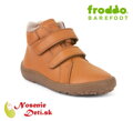 Detské barefoot zimné kožené topánky Froddo Winter Furry Cognac