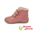 Dievčenské zimné kožené topánky Froddo Paix Winter Dark Pink