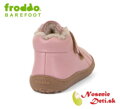 Dievčenské barefoot zimné kožené topánky Froddo Winter Furry Pink