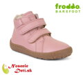 Dievčenské barefoot zimné kožené topánky Froddo Winter Furry Pink