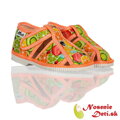 Dievčenské plátené papučky Manik 2S Šťavnaté ovocie