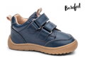 Protetika Chlapčenské barefoot prechodné kožené topánky Alan Navy