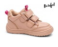 Protetika Dievčenské barefoot prechodné kožené topánky Viki Pink