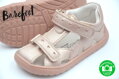 Dívčí barefoot kožené sandálky s pevnou patou Protetika Hana Pink