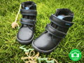 Chlapčenské barefoot zimné membránové kožené topánky Protetika Tex Daryk Nero