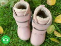 Dievčenské barefoot zimné membránové kožené topánky Protetika Tex Beka Pink