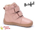 Dievčenské barefoot zimné membránové kožené topánky Protetika Tex Beka Pink