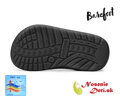 Dievčenské barefoot zimné membránové kožené topánky Protetika Tex Beka Black