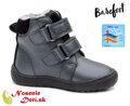 Dievčenské barefoot zimné membránové kožené topánky Protetika Tex Beka Black