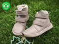 Dievčenské barefoot zimné membránové kožené topánky Protetika Tex Beka Dark Pink