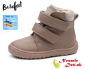 Dievčenské barefoot zimné membránové kožené topánky Protetika Tex Beka Dark Pink