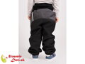 Detské softshellové nohavice s barančekom Unuo Light Čierna Antracit