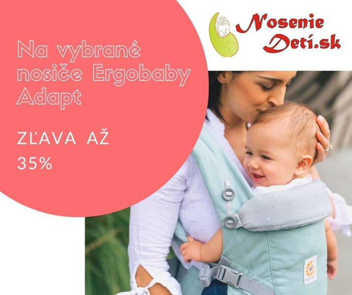 ZĽAVA do 35% na vybrané nosiče Ergobaby