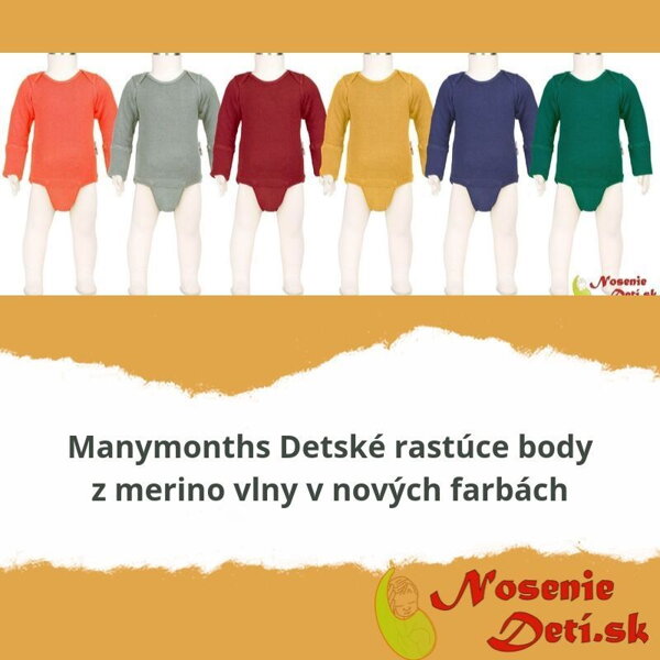 Rastúce merino body Manymonths