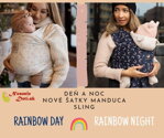Detské novorodenecké šatky Manduca Sling Rainbow