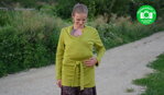 Tehotenský zavinovací sveter na nosenie detí Blanka Limetkový