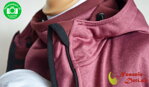 Bunda softshellová Jožánek na nosenie detí Alica - detail chrániča zipsu pri krku