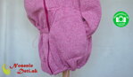 Mikina / sveter na nosenie detí Radka Ružový melír - vrecká na bokoch mikiny