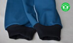 Detské softshellové nohavice s nápletom Petrolejové - na nohaviciach sú náplety