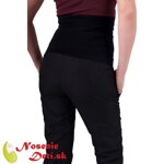 Tehotenské softshellové nohavice jarné letné Liva čierne