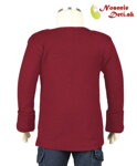 Detské merino tričko dlhý rukáv Manymonths Raspberry Red