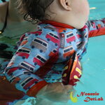 Detský plávací overal s UV 50 Campervan Blue
