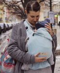 Storchenwiege detský šatkový nosič Aqua vhodný od narodenia do 2 rokov. 