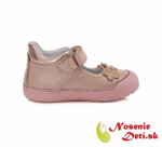 Detské dievčenské sandále balerínky Kvetované ružové DD Step 066-916