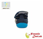 Barefoot chlapčenské kožené sandále Tmavomodré DD Step 063-237