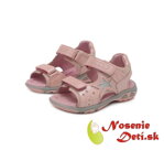 Dievčenské ružové sandálky s hviezdou DD Step