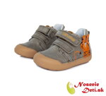 Barefoot alternatíva obuv pre deti prechodné topánky DD Step Svetlohnedé s tigrom 066-317B