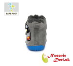 Chlapčenské detské zimné barefoot topánky DD Step Šedé Raketa 070-252A