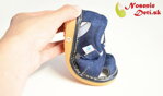 Detské kožené sandálky chlapčenské Tmavomodré Freycoo 