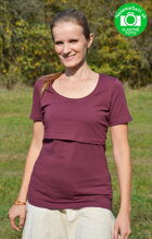 Tričko na kojenie krátky rukáv Katarína Bordové