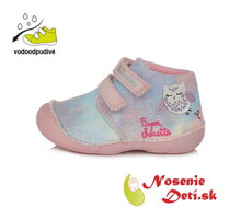 Dievčenské prechodné plátenky DD Step Ružovomodré Sovička 015-565