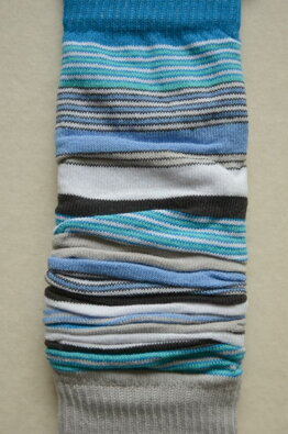 Návleky Design Socks (dvojfarebný lem) - modrošedé