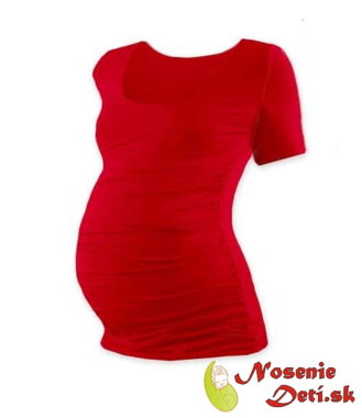 Tehotenské tričko Červené Johanka kr. rukáv
