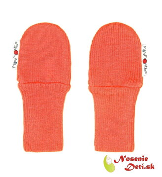 Detské rukavice merino bez palca Manymonths  Precious Coral