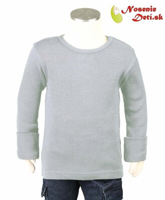Detské merino tričko dlhý rukáv Manymonths Bright Silver