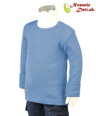 Detské merino tričko dlhý rukáv Manymonths Provence Blue 2. trieda