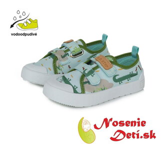 Detské letné plátené tenisky DD Step Krokodíly CSB-320