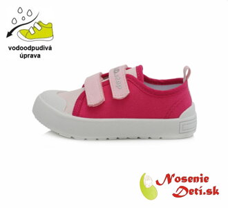 Detské plátenky dievčenské DD Step Tmavoružové CSG-158A
