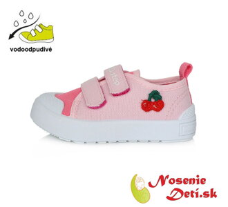 Dievčenské letné plátenky DD Step Svetloružové Čerešne CSG-650